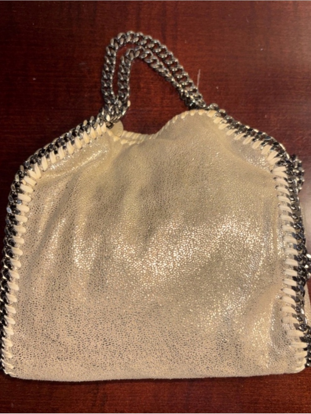 Stella McCartney Beige Metallic Mini Falabella Tote - Picture 4 of 9